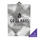 A Menu Solutions Alumitique aluminum clipboard with the words "Grill Haus" on it.