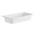 A white Cambro 1/3 size white plastic food pan.