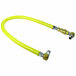 a yellow hose with a nut