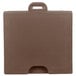 A brown plastic rectangular container with a handle.