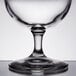 A close up of a Libbey Bristol Valley wine goblet on a table.