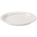 An ivory CAC oval china platter with a narrow rim.