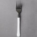 WNA Comet RFDFK480W Reflections Duet 7 inch Stainless Steel Look Heavy Weight Plastic Fork with White Handle - 480/Case