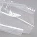 A clear plastic bag with a white background.