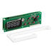 A green electronic device with a white plastic case and white numbers on a green circuit board.