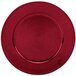 Tabletop Classics TRR-6655 13 inch Red Round Acrylic Charger Plate with Beaded Rim