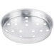 An American Metalcraft round silver metal pizza pan with holes.