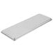 A silver rectangular Chicago Metallic bakery display tray.