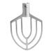 A silver Hobart 20 qt batter beater attachment with a handle.