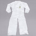 A white Cordova microporous coverall with a logo on it.