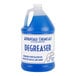 A white jug of Advantage Chemicals degreaser with a blue and white label.