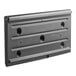 A black metal Scotsman bin door bracket with holes.