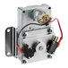 A metal basket lift motor module with attached wiring and switches for a Perfect Fry fryer.
