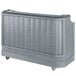 A grey rectangular Cambro portable bar with wheels.