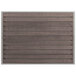 A rectangular wood surface with gray synthetic teak and black lines.