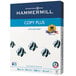 A box of Hammermill Copy Plus white 20 lb copy paper.