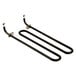 A pair of black metal Avantco top heating elements.