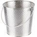 a silver bucket with a handle