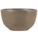 A close up of a Libbey Driftstone sand matte bowl.