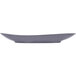A grey Libbey Driftstone porcelain coupe plate on a white background.