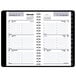 A black spiral bound At-A-Glance pocket calendar with white pages featuring dates and days of the week.