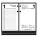 A white rectangular desk calendar refill page with days of the week and dates on it.