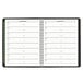 A black At-A-Glance monthly planner with a spiral bound page.