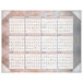 An At-A-Glance desk pad calendar with a white background and a blue border with numbers and letters in blue.