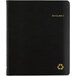 A black At-A-Glance appointment book with a recycle symbol on it.