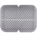 An Advance Tabco metal rectangular strainer plate with holes.