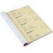 An Adams 3-part carbonless rent receipt book with a white cover.
