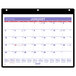 An At-A-Glance desk/wall calendar with a white background and purple and blue design.