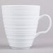 A white Elite Global Solutions melamine mug with a handle.