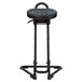 A black Alera Plus sit/stand stool with legs and a black seat.