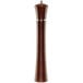 A brown wooden Chef Specialties Pueblo salt mill with a silver top.