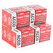 A close-up of a box of 10 Acco silver paper clips with a white background.