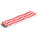 a red and white striped object