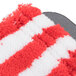 A red and white striped Unger SmartColor MicroMop pad.