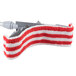 A Unger SmartColor red and white striped mop pad.