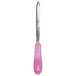 A Westcott pink letter opener with a silver stainless steel blade and pink ribbon handle.