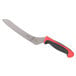 A Mercer Culinary Millennia Colors bread knife with a red handle.