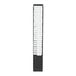 A black rectangular Acroprint time card rack with white time cards in it.