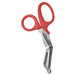 Westcott 7" Stainless Steel Blunt Tip Office Snips with Red Bent Handles.