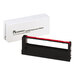 A white box containing a black and red Acroprint ES1000 electric payroll recorder ribbon.