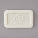 A white rectangular Dial bar of soap with a logo on it.