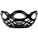 A black plastic HS Inc. basket with an open weave design.