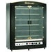 A black and gold Alto-Shaam liquid propane rotisserie oven with glass doors.