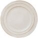 An Elite Global Solutions Della Terra off white melamine plate with a circular rim.