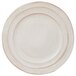 An Elite Global Solutions Della Terra off white melamine plate with a circular rim.