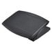 An Alera black rectangular footrest with a black base.